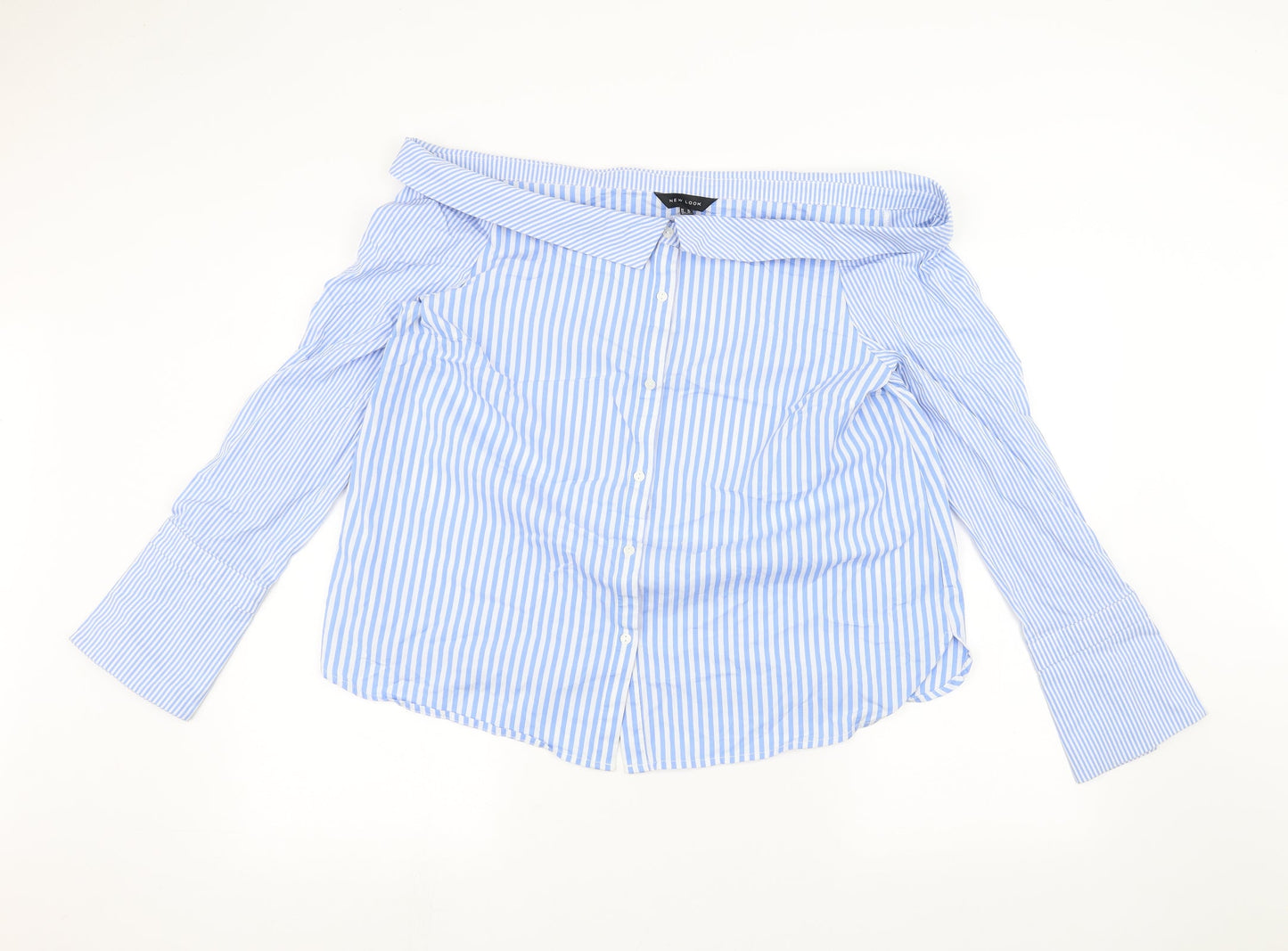 Womens UK Size 16 New Look Blue Basic Button-Up