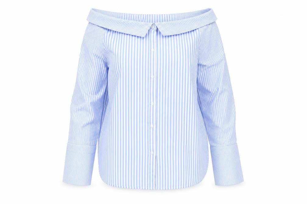 Womens UK Size 16 New Look Blue Basic Button-Up