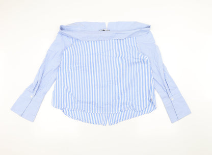 Womens UK Size 16 New Look Blue Basic Button-Up