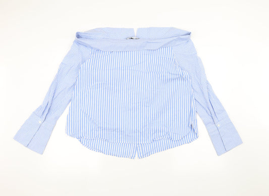 Womens UK Size 16 New Look Blue Basic Button-Up
