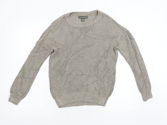 Primark Womens Gold  Knit Pullover Jumper Size XS