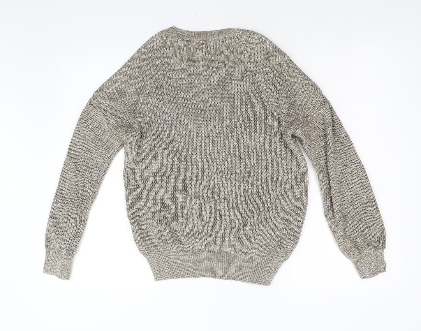 Primark Womens Gold  Knit Pullover Jumper Size XS