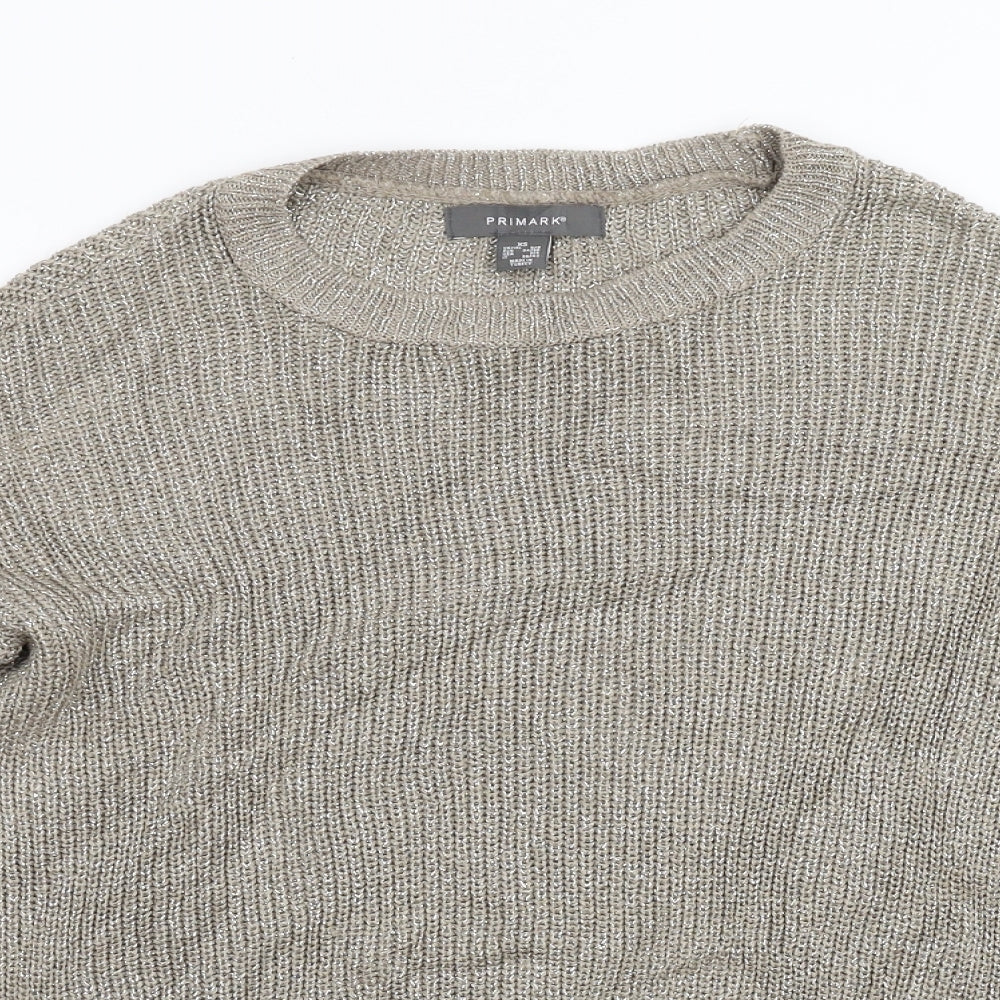 Primark Womens Gold  Knit Pullover Jumper Size XS