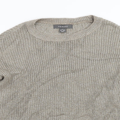 Primark Womens Gold  Knit Pullover Jumper Size XS