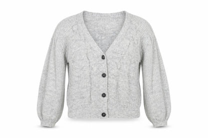 Womens UK Size M Papaya Grey Cardigan Jumper