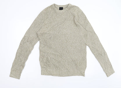 H&M Mens Beige  Knit Pullover Jumper Size L