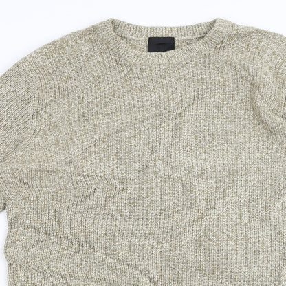 H&M Mens Beige  Knit Pullover Jumper Size L
