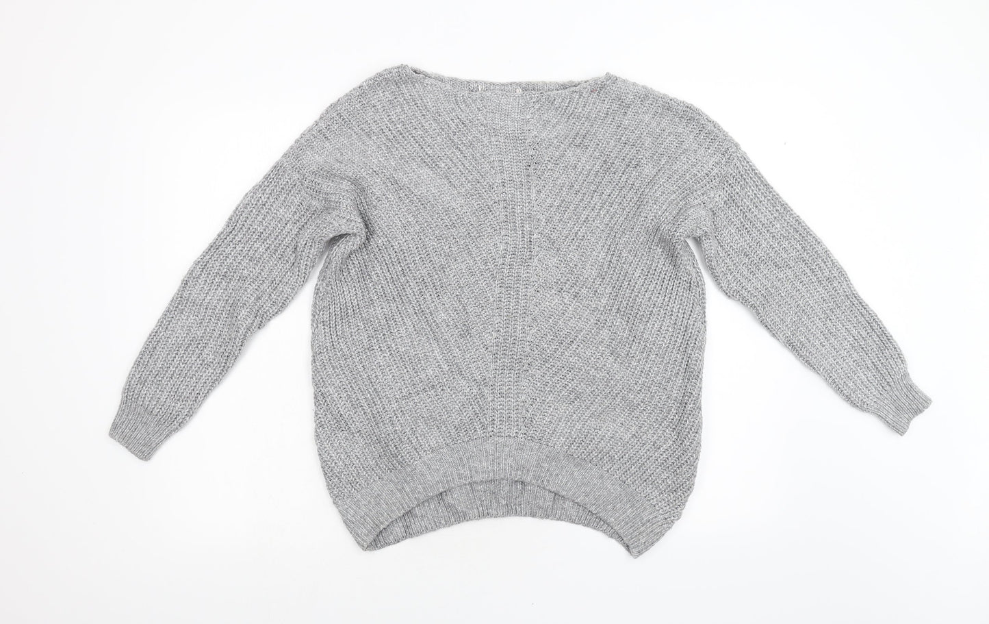 TU Womens Grey  Knit Cardigan Jumper Size 8