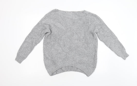 TU Womens Grey  Knit Cardigan Jumper Size 8