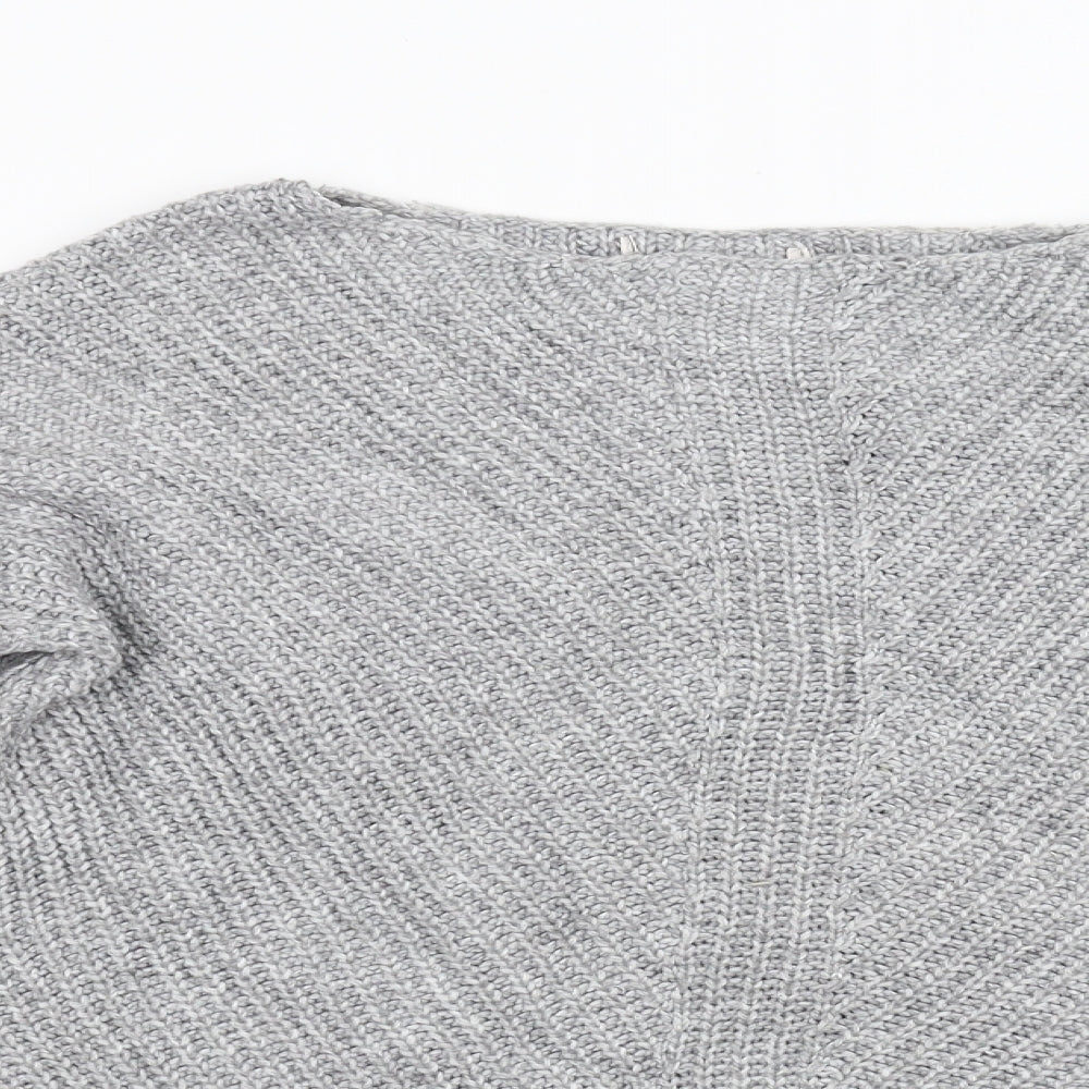 TU Womens Grey  Knit Cardigan Jumper Size 8