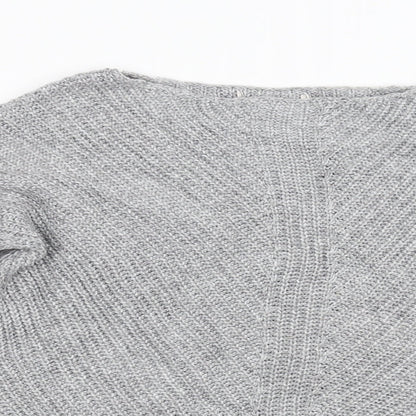 TU Womens Grey  Knit Cardigan Jumper Size 8