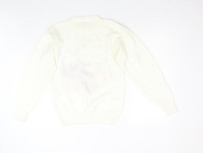 Soft Wear Womens Ivory  Knit Pullover Jumper Size M