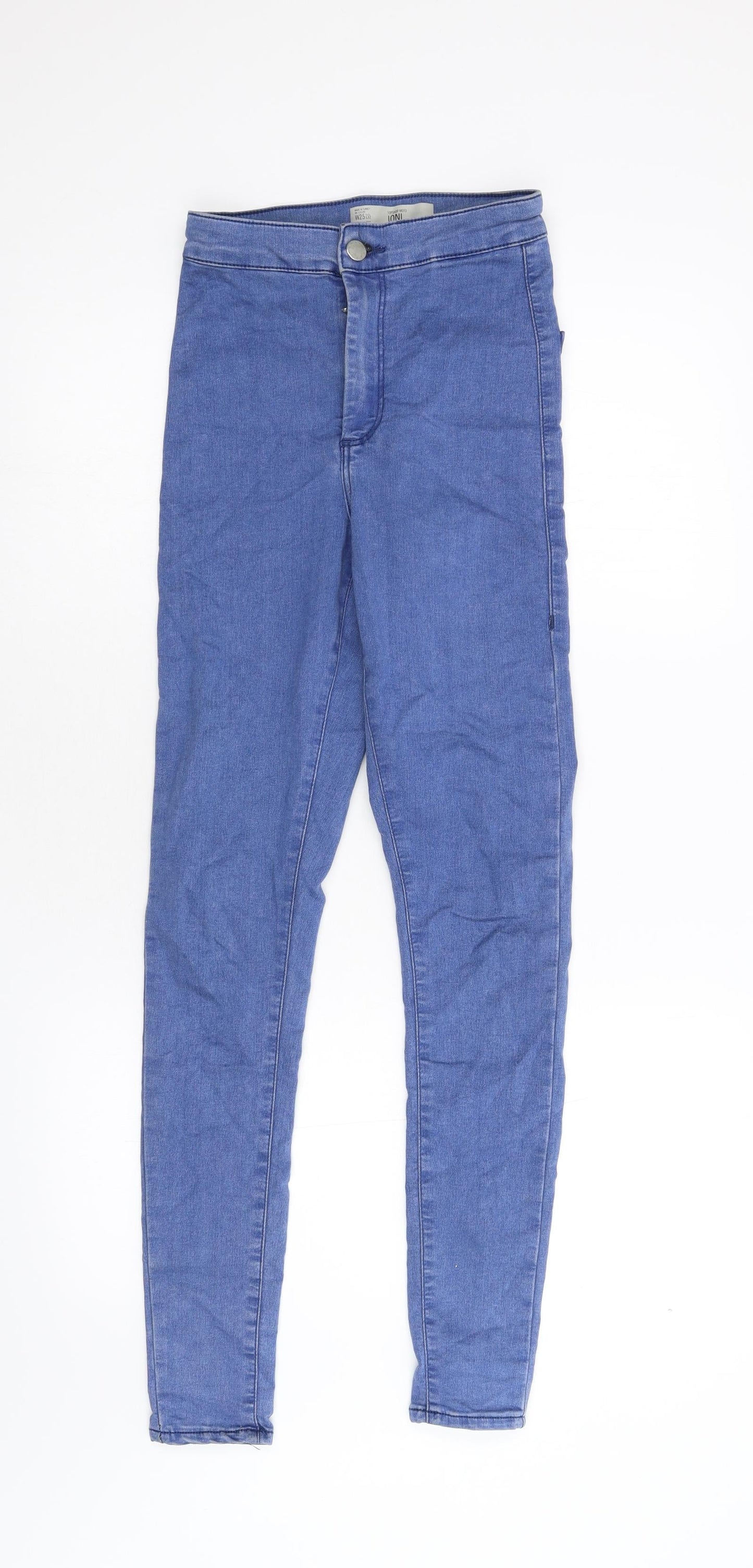 Topshop Womens Blue  Denim Skinny Jeans Size 25 L32 in