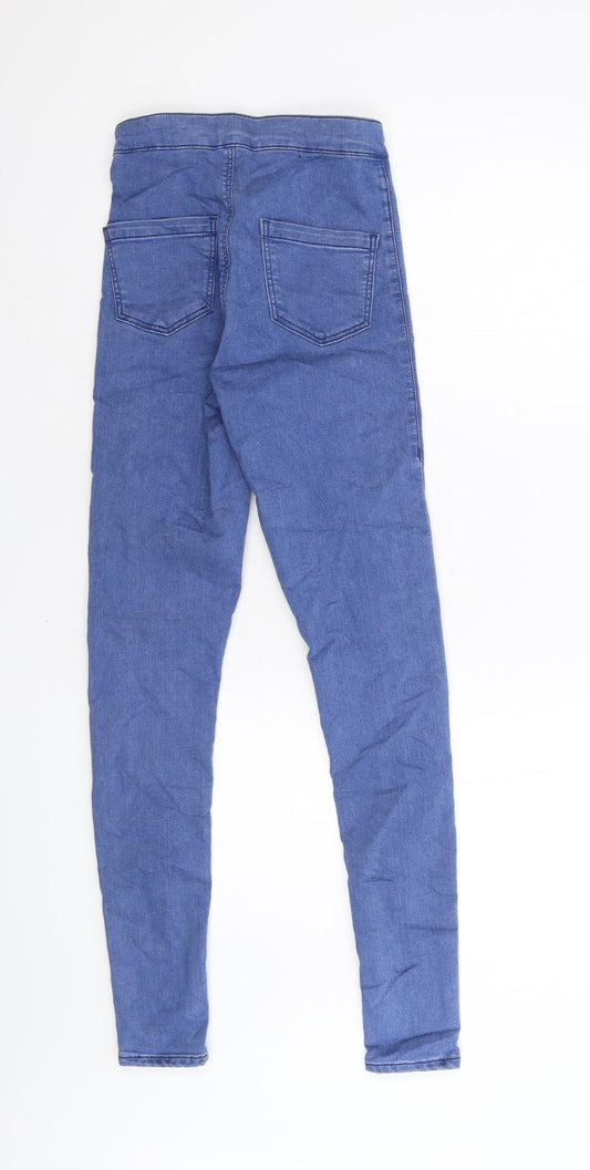 Topshop Womens Blue  Denim Skinny Jeans Size 25 L32 in