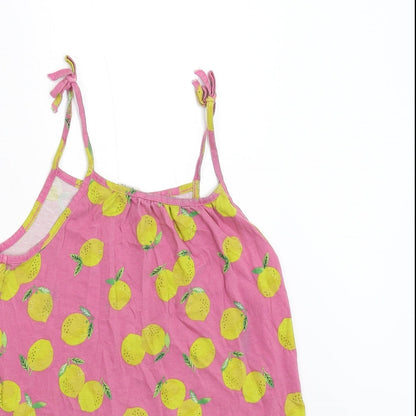 H&M Girls Pink   Basic Tank Size 8-9 Years  - Lemons