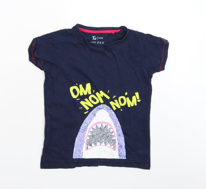 TU Girls Blue Solid  Top Pyjama Top Size 9-10 Years