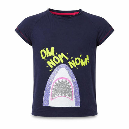 Tu Girls Blue Solid  Top Pyjama Top Size 9-10 Years