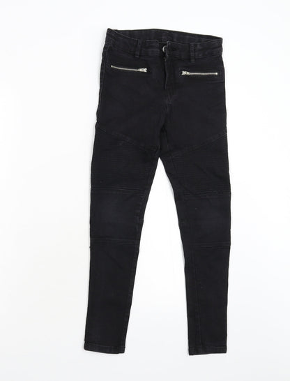 Destination Girls Black  Denim Skinny Jeans Size 11 Years