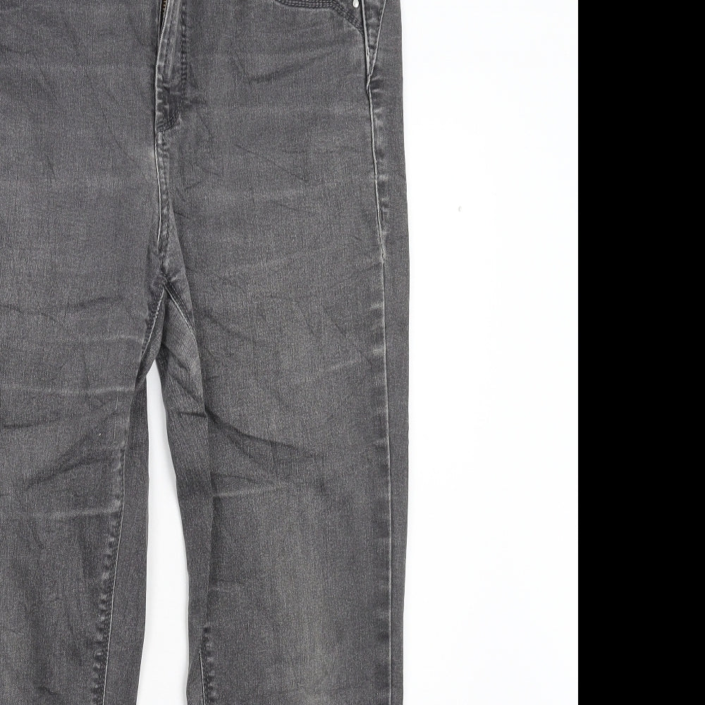 RJ Simply ROCKS Womens Grey  Denim Straight Jeans Size 32 L27 in