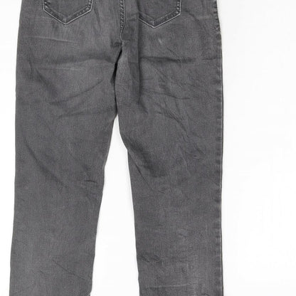 RJ Simply ROCKS Womens Grey  Denim Straight Jeans Size 32 L27 in
