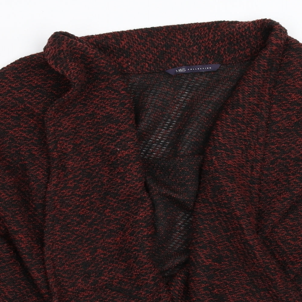 Womens UK Size 16 M&S Red Cardigan Jumper