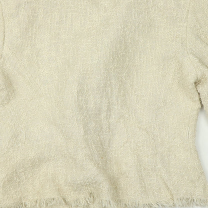 Zara Womens Beige   Cardigan Jumper Size 10