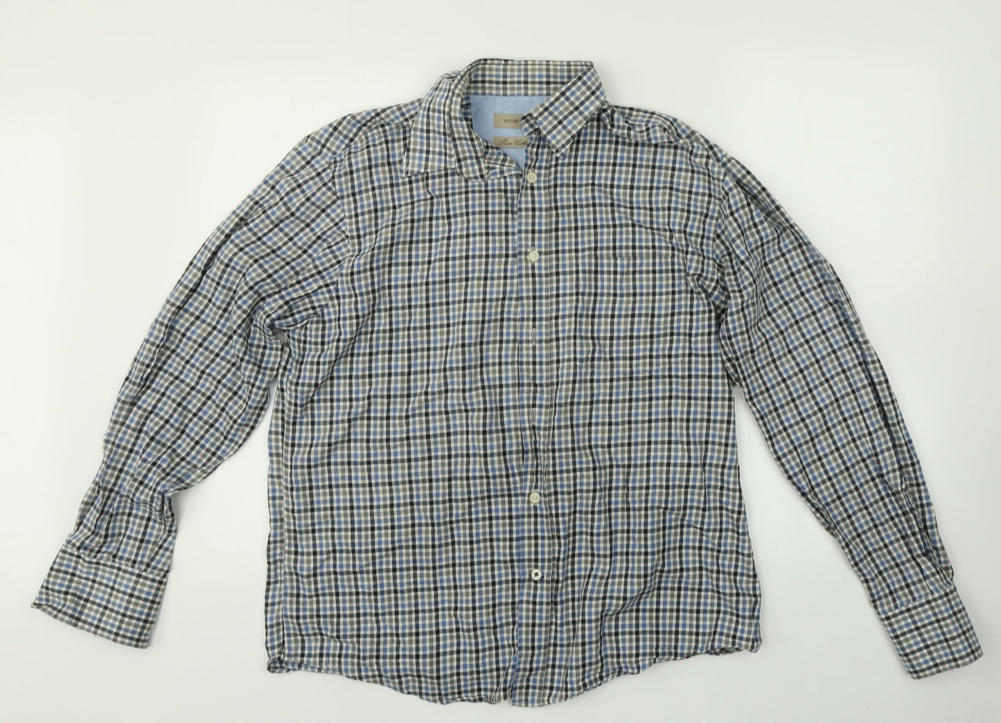 woolworths Mens Multicoloured Plaid   Button-Up Size M