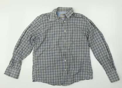 woolworths Mens Multicoloured Plaid   Button-Up Size M