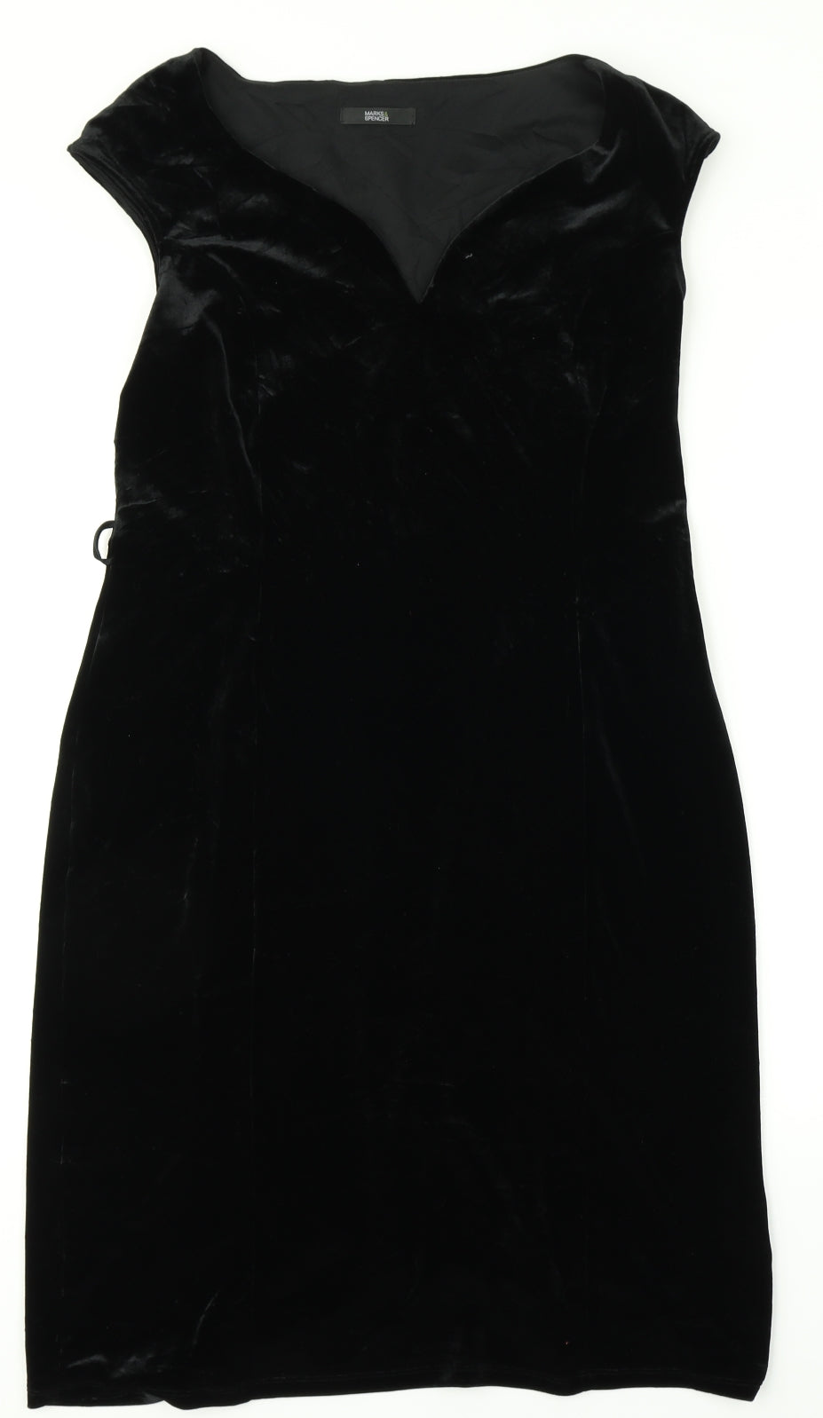 M&S Womens Beige  Satin A-Line  Size 14