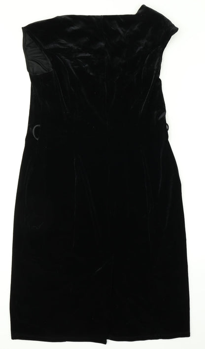 M&S Womens Beige  Satin A-Line  Size 14