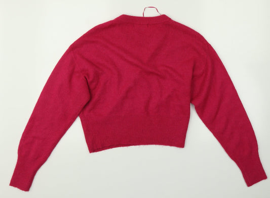 Womens UK Size S New Look Pink Pullover Jumper