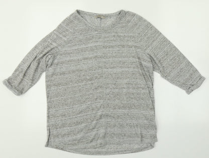 Womens UK Size 14 M&S Grey Basic T-Shirt
