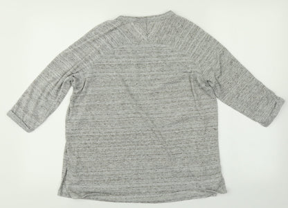Womens UK Size 14 M&S Grey Basic T-Shirt
