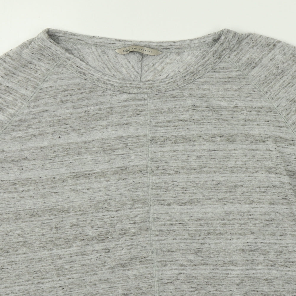 Womens UK Size 14 M&S Grey Basic T-Shirt