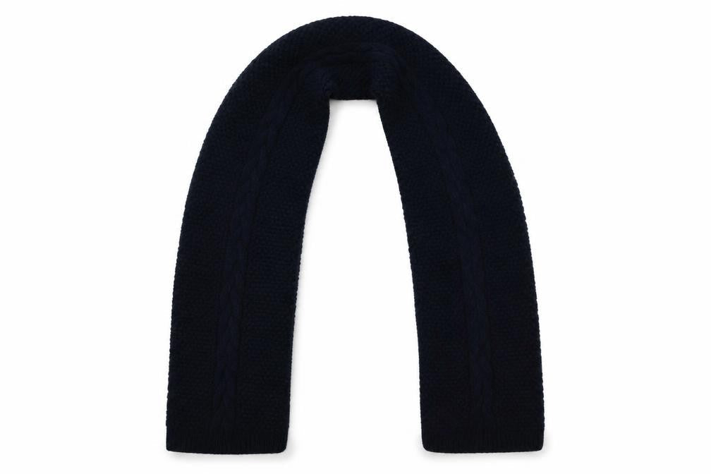 Front view of Preworn unisex blue scarf scarves & wraps one size