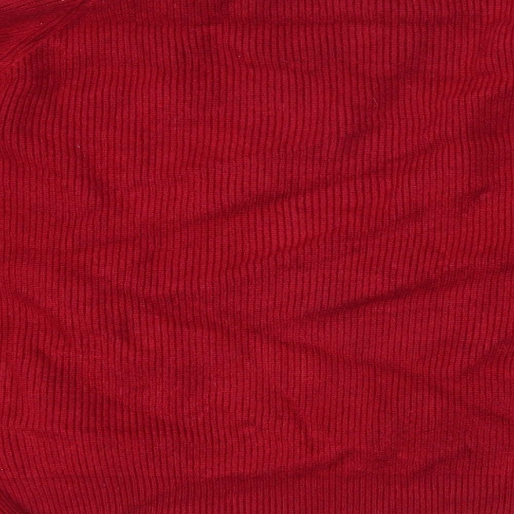 Womens UK Size  Preworn Red Pullover Jumper