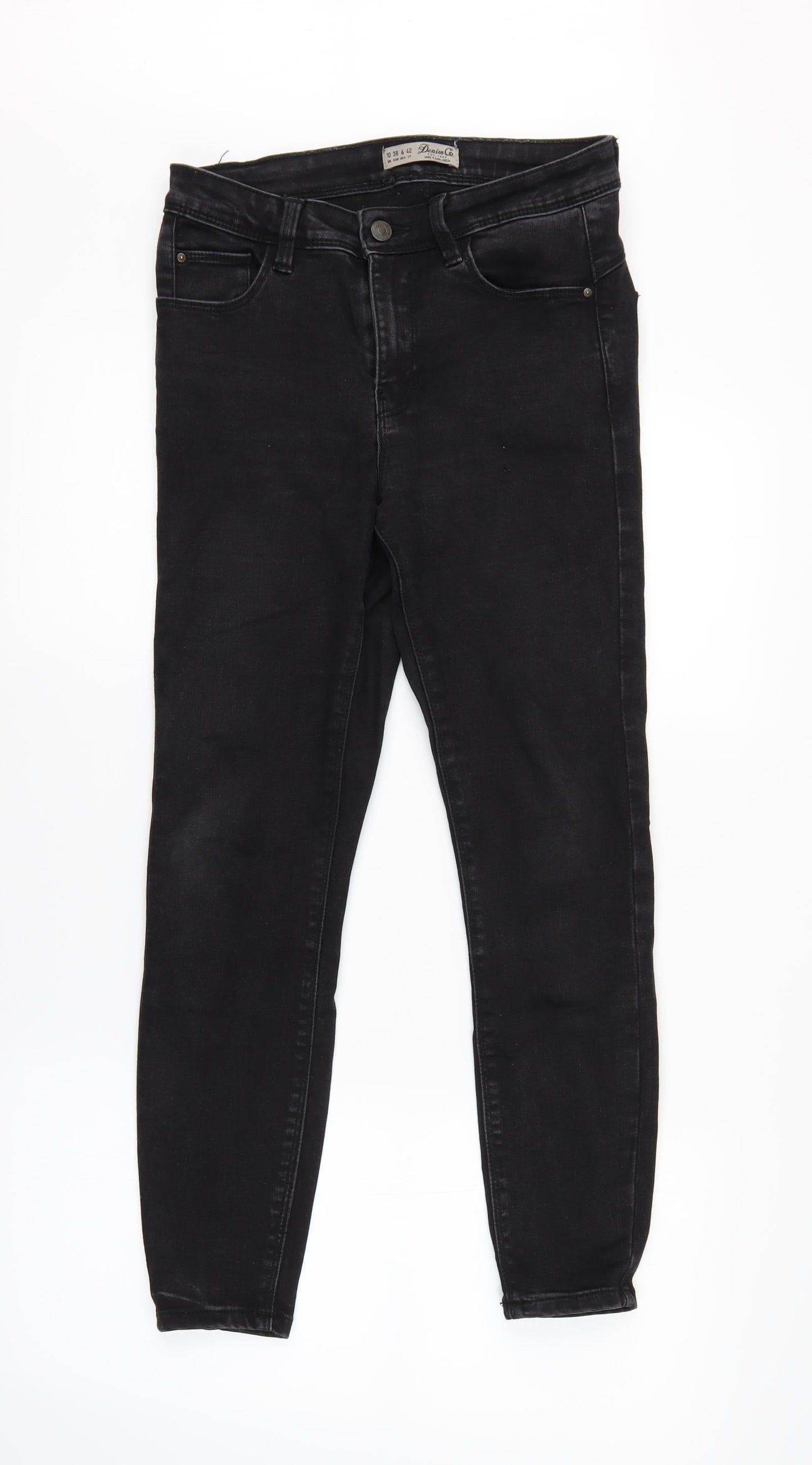 Denim Co. Womens Black   Straight Jeans Size 10 L28 in