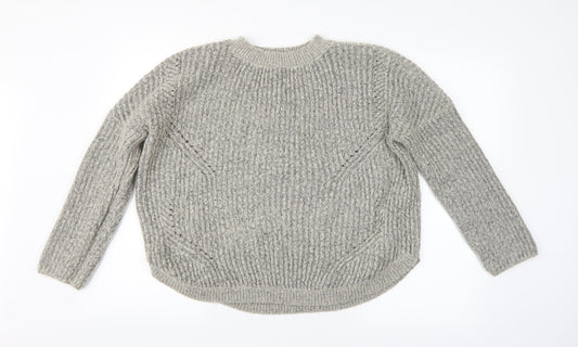 Womens UK Size L Only Grey Pullover Jumper