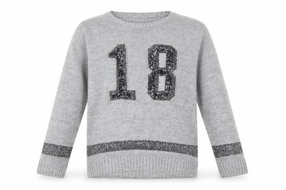 George Girls Grey   Pullover Jumper Size 5-6 Years