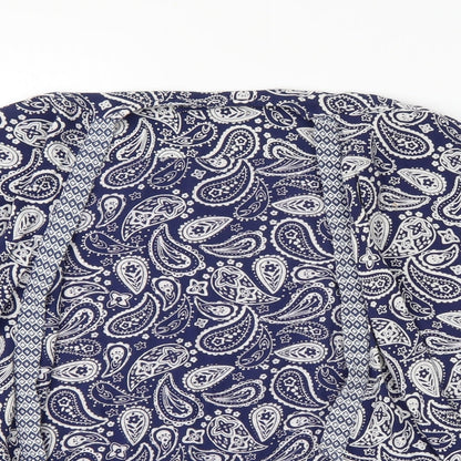 Nutmeg Girls Blue Paisley  Cardigan Jumper Size 9-10 Years