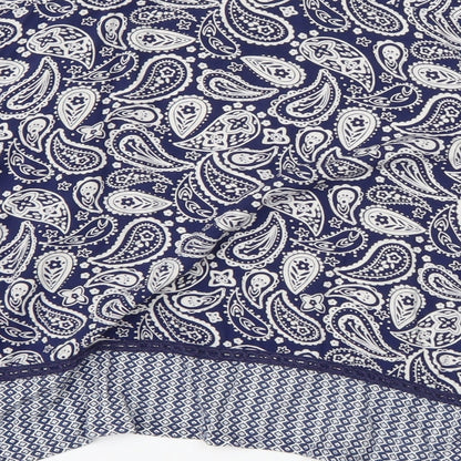 Nutmeg Girls Blue Paisley  Cardigan Jumper Size 9-10 Years