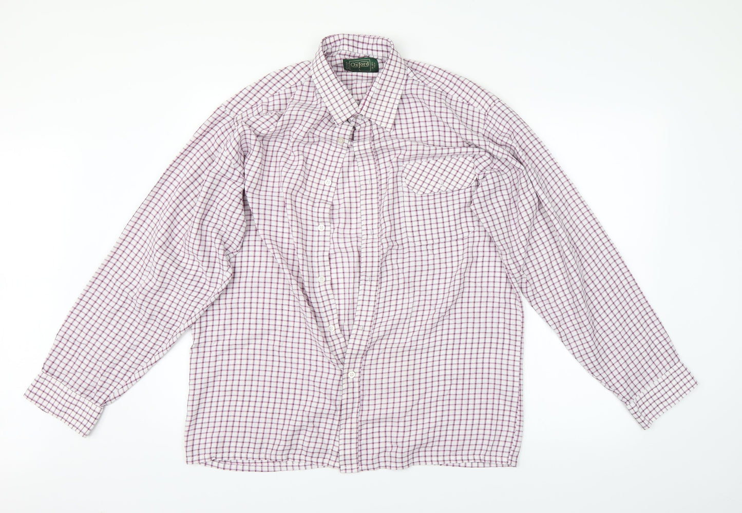 Mens UK Size L Oxford Multicoloured  Button-Up Long Sleeve Casual Shirt