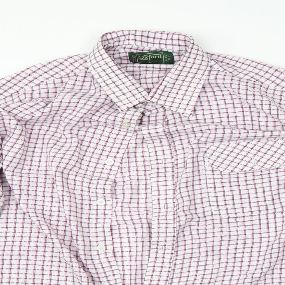 Mens UK Size L Oxford Multicoloured  Button-Up Long Sleeve Casual Shirt