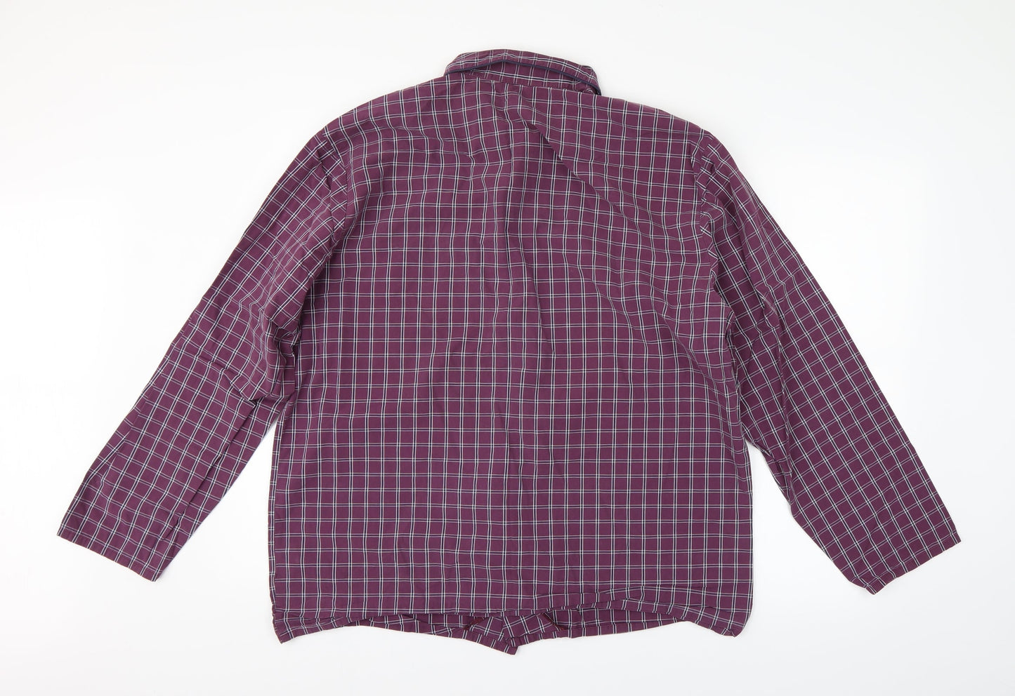Mens UK Size L M&S Purple  Button-Up Long Sleeve Casual Shirt