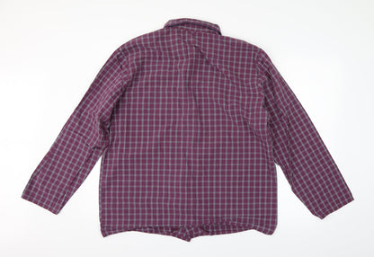 Mens UK Size L M&S Purple  Button-Up Long Sleeve Casual Shirt