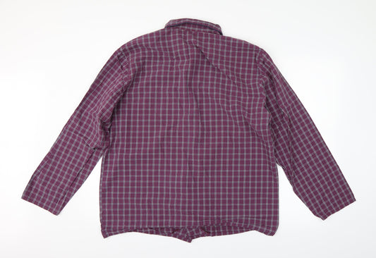 Mens UK Size L M&S Purple  Button-Up Long Sleeve Casual Shirt
