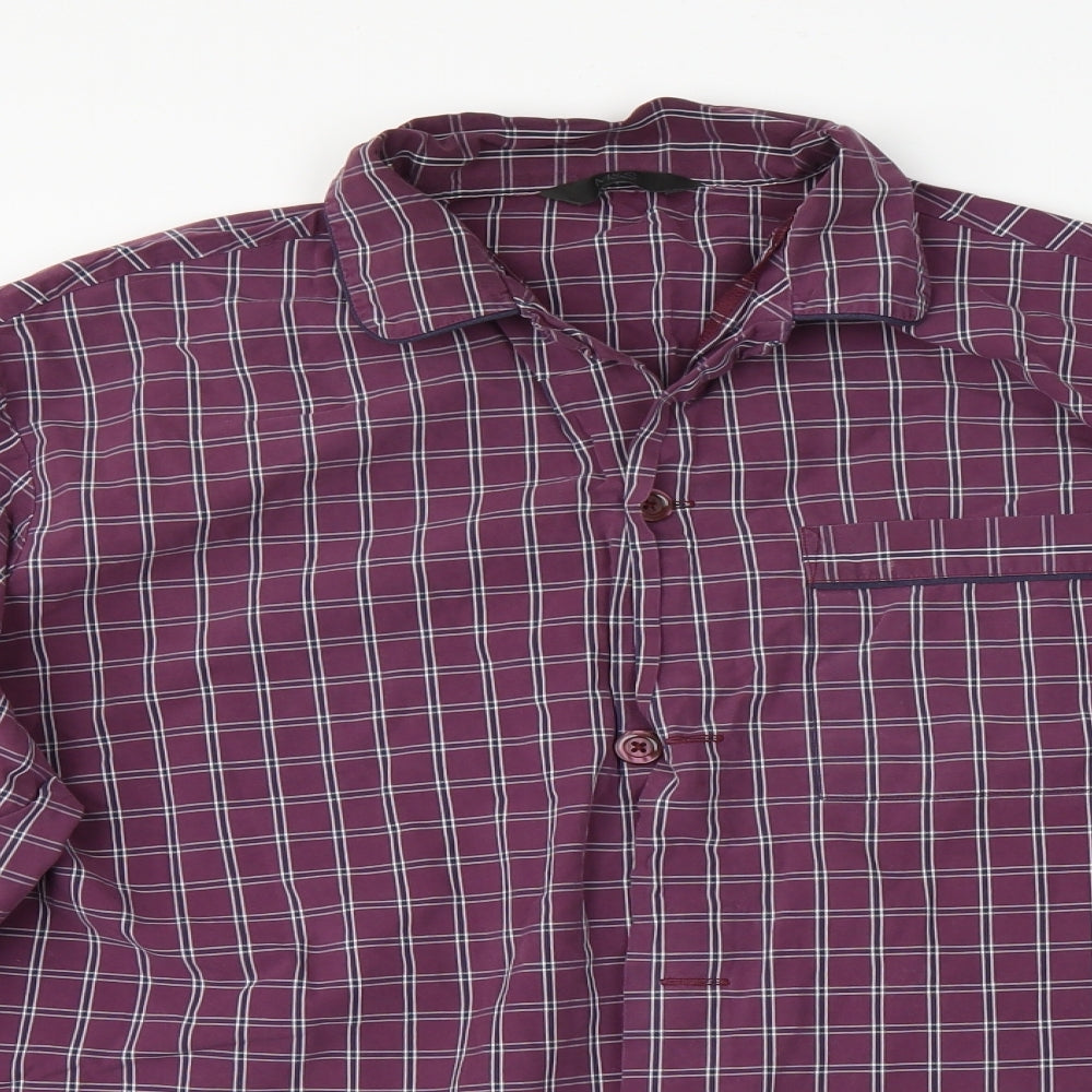 Mens UK Size L M&S Purple  Button-Up Long Sleeve Casual Shirt