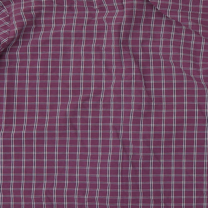 Mens UK Size L M&S Purple  Button-Up Long Sleeve Casual Shirt