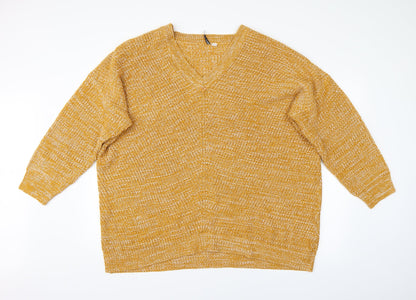 Womens UK Size L Capsule Orange Pullover Jumper
