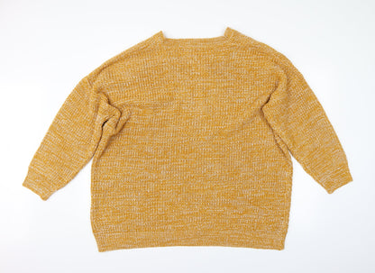Womens UK Size L Capsule Orange Pullover Jumper
